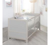 roba Lettino Trasformabile EASY SLEEP - 70 x 140 cm - Elementi Convertibili Inclusi - Montaggio Rapido - Resistente e Moderno - 3 Altezze - Legno Laccato Grigio Chiaro