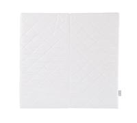roba Materassino per Bambini e Neonati per Box Quadrato 100 x 100 cm, Fodera Trapuntata, Rimovibile e Lavabile, con Zip, Imbottito, Bianco