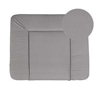roba Materassino per Fasciatoio Dotty - per Bambini e Neonati - 85 x 75 cm - Morbido e Idrorepellente - Rivestito in PU - Motivo a Pois - Grigio