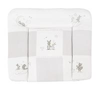 roba Materassino per Fasciatoio Fox & Bunny - per Bambini e Neonati - 85 x 75 cm - Morbido e Idrorepellente - Rivestito in PU - Motivo Volpe e Coniglietto - Bianco