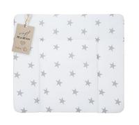 roba Materassino per Fasciatoio Little Stars - per Neonati e Bambini - 85 x 75 cm - Morbido e Impermeabile - con Bordi Rialzati - Rivestito in PU - Bianco