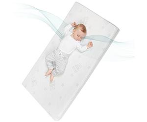 roba Materasso per Lettino safe asleep - Serie Air Balance Plus - 70 x 140 x 9 cm - con Zip - Sfoderabile e Lavabile - Trapuntato e Traspirante - Bianco