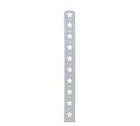 roba Metro da Muro Little Stars - con Motivo a Stella - da Appendere alla Parete - per Cameretta dei Bambini - Lunghezza da 70 cm fino a 160 cm - in Legno Laccato Grigio