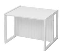 roba Panca per Bambini in Legno Regolabile a 2 Altezze di Seduta - Convertibile in Tavolo - Multifunzionale - Stile Rustico - Legno Laccato Bianco