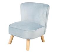 roba Poltrona per Bambini Lil Sofa - Piedini in Legno - Tessuto in Velluto - Morbido e Soffice - Arredamento per Bambini - per la Cameretta - dai 18 Mesi - Azzurro