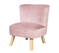 roba Poltrona per Bambini Lil Sofa - Piedini in Legno - Tessuto in Velluto - Morbido e Soffice - Arredamento per Bambini - per la Cameretta - dai 18 Mesi - Rosa