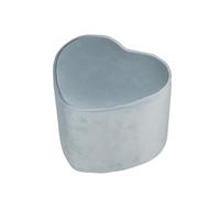 roba Pouf per Bambini a forma di Cuore Lil Sofa - Rivestito in Velluto - con Contenitore - Multifunzione -Arredamento per Bambini - per la Cameretta - dai 18 Mesi - Azzurro
