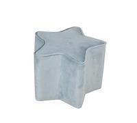 roba Pouf per Bambini a forma di Stella Lil Sofa - Rivestito in Velluto - con Contenitore - Multifunzione -Arredamento per Bambini - per la Cameretta - dai 18 Mesi - Azzurro