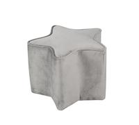 roba Pouf per Bambini a forma di Stella Lil Sofa - Rivestito in Velluto - con Contenitore - Multifunzione -Arredamento per Bambini - per la Cameretta - dai 18 Mesi - Grigio