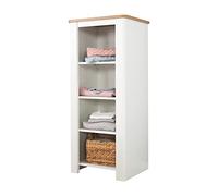 roba Scaffale Ava, 4 scomparti aperti, corpo arrotondato in bianco, corona decorativa in rovere Artisan