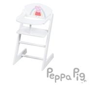 roba Seggiole per Bambole Peppa Pig - Regalo di Compleanno, Natale, Pasqua - dai 3 Anni - Cuscino Incluso - Lavabile - Montaggio Facile e Veloce - Legno Laccato Bianco