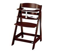 roba Seggiolone Evolutivo Sit Up Flex 2 in 1, Altezza Regolabile, dai 6 Mesi fino ai 70 kg, con Poggiapiedi, Robusto ed Ergonomico, Legno Laccato Marrone