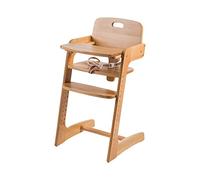 roba Seggiolone Pappa Kid Up - Evolutivo e Multifunzione - con Vassoio Estraibile - Cintura da 3 Punti - da 6 mesi - Legno Massiccio Naturale