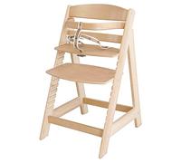 roba Seggiolone Scalabile Sit Up III in Legno Naturale - Altezza Regolabile - da 6 Mesi fino a 50 kg - Seggiolone Resistente con Barra di Sicurezza