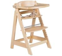 ROBA - Seggiolone Sit Up Click e Fun - Incl. tavolo da pranzo e appendiabiti - Cresce con il bambino - Naturale