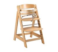 roba Seggiolone Sit Up Click Evolutivo - con Sistema di Cinture - con Poggiapiedi - Reclinabile - con Chiusura a Scatto - Legno Naturale