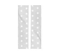 roba Set 2 Cuscini per Panche per Bambini - Design Little Stars - Motivo con Stelline - Comodi - Versatili come Schienale e Seduta - Facile da Pulire - Resistente alle Intemperie - Grigio/Bianco