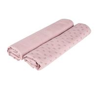 roba Set di 2 Copertine per Allattamento, Mussola di Cotone 100% Biologico, 120 x 120 cm, Traspirante e Lavabile, Materiali Puri ed Ecosostenibili, Rosa