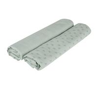 roba Set di 2 Copertine per Allattamento, Mussola di Cotone 100% Biologico, 120 x 120 cm, Traspirante e Lavabile, Materiali Puri ed Ecosostenibili, Verde