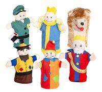 roba Set di 6 Personaggi Marionette da Mano in Tessuto di Peluche e Feltro - Burattini per Teatrini per Bambini - Ideale come Regalo di Compleanno e Natale - Multicolore