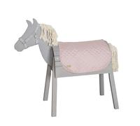 roba set di accessori per cavallo da gioco outdoor roba Style - coperta e cavezza per cavallo da volteggio - accessorio per bambini dai 3 anni - microfibra facile da pulire - rosa