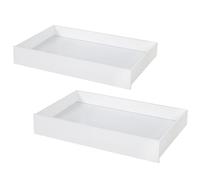 roba Set di Cassetti per Letto Casa Montessori 90 x 200 cm - 2 Cassetti - Ruote Incluse - Pannelli di Legno di Alta Qualità - Legno Laccato Bianco