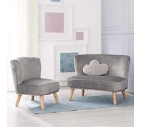 Roba - Set di mobili per bambini 'Lil Sofa' composto da divano per bambini, poltrona, cuscino decorativo nuvola