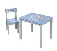 roba Set di Mobili per Bambini Paw Patrol in Legno - Sedia e Tavolo - Mobili per Bambini con Personaggi della Popolare Serie Animata - Da 18 Mesi - Grigio/Blu