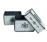 roba Set Organizer Rock Star Baby 3 - 3 Pezzi - 2 Scatole per Pannolini e Accessori - 1 Scatola per Salviette Umidificate - per Cameretta dei Bambini - Materiali Controllati - Grigio e Bianco