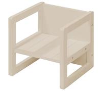 roba Sgabello/cavallo roba stile country per bambini - Sgabello reversibile & sedia con 3 altezze - Mobile multifunzione - Legno laccato beige/cachemire