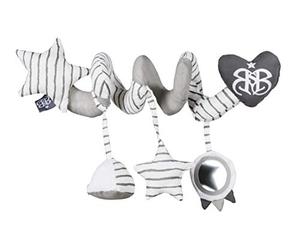 roba Spirale Passeggino Rock Star Baby 3, in Tessuto, Peluche, Gioco per Bambini, Materiale Morbido e Sostenibile, da Apporre su Carrozzine, Box e Lettini, Grigio