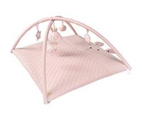 roba Tappetino da Gioco e per Palestrine roba Style, 85 x 75 cm, Arco con 5 Elementi per Neonati, Utilizzabile come Materasso per Fasciatoi, Rosa