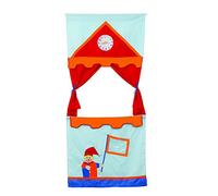 roba Teatrino delle Marionette Punch e Judy, Salvaspazio, 6 Marionette da Mano, da Appendere, Azzurro Rosso Arancione