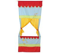 roba Teatro delle Marionette Punch e Judy - per Bambini - Salvaspazio - con Palcoscenico e Sipario - Gioco Olistico - da Appendere alla Parete - Azzurro/Giallo/Rosso
