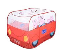 roba Tenda da Gioco Pop-Up Peppa Pig - a Forma di Bus - Piegatura Automatica - con Borsa da Trasporto - Stanghe in Metallo - da 24 Mesi a 5 Anni - Bianco e Rosso