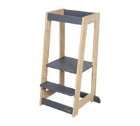roba Torre di Apprendimento in Legno - Bicolore - Sgabello Sicuro per Bambini - Ideale come Aiutante in Cucina - Supporta fino a 80 kg - Bambù Certificato FSC®