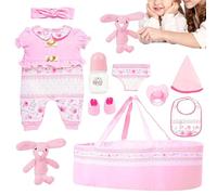 Roba ua bambola rinata, abbigliamento xa gioco finto realistico set par bambole da 18 pollici, include culla cer asili per le ragazze pir bambini di compleanno ber bumbini asilo bimbini ringraziam