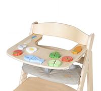 roba Vassoio con Elementi di Gioco - Adatto per Seggiolone Sit Up Flex - Inclusi 9 Elementi per Giocare - Dai 6 Mesi - Legno Naturale