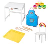 roba x Play-Doh Banco di Lavoro - Strumenti in Legno FSC, Tappetino 3D, 6 Baratt