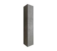 Robas Lund Amburgo, pensile moderno, bagno, 26 x 138 x 26 cm, bianco lucido/effetto cemento, materiale in legno, montaggio a parete, 1 anta con chiusura flessibile