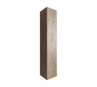 Robas Lund Amburgo, pensile moderno, bagno, 26 x 138 x 26 cm, bianco lucido/rovere Cadice, in legno, montaggio a parete, a destra/sinistra
