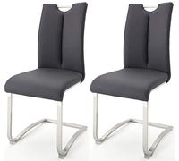 Robas Lund Artos Sedia Oscillante per Sala da Pranzo, Vera Elle, Nero, B/H/T: Ca. 45 x 102 x 58 cm