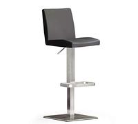 Robas Lund Barstuhl Lo.PES Sedia da Bar, Acciaio Inox, Nero, 52 x 40 x 110 cm