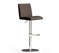 Robas Lund Lo.PES - Sgabello da Bar in Pelle Marrone con Schienale, Girevole a 360 Gradi, Regolabile in Altezza, Colore: Marrone, 52 x 40 x 110 cm