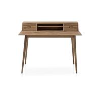 Robas Lund, Scrivania/Scrivania per computer Melbourne, astucci massicci, oliati naturali, 4 cassetti, 2 scomparti aperti, larghezza x altezza 110/90/65 cm