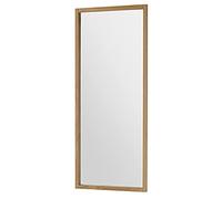 Robas Lund Specchietto Appendiabiti con Cornice in Legno di Rovere Massiccio, 50 x 120 x 2 cm