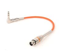 ROBAUN 1 cavo audio bilanciato XLR a 90 gradi 6,5 TRS XLR Cannon stereo Karon microfono console di missaggio scheda audio linea di estensione(Orange-F,20M)