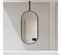 ROBAUN Bagno vanità Specchio Decorativo soffitto Montato specchi a Parete Trucco Specchio Moderno rasatura soffitto Ovale sospeso Specchio(23.6"L x 15.8" W)