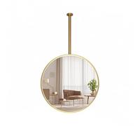 ROBAUN Bagno vanità Specchio Oro/Nero soffitto Specchio, Rotondo Metallo Hotel Trucco Specchio, soffitto Montato Specchio(Oro,50cm)