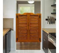 ROBAUN Porta a battente interna con cerniere in metallo, porta a mezza barra con chiusura automatica, porte doppie bidirezionali for casa, cucina, scale, camera da letto, negozio(Marrone,40x48in)